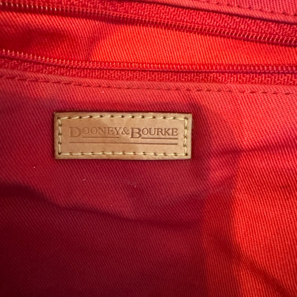 Dooney & Bourke Navy and Tan Monogram Shoulder Bag - Picture 12 of 16